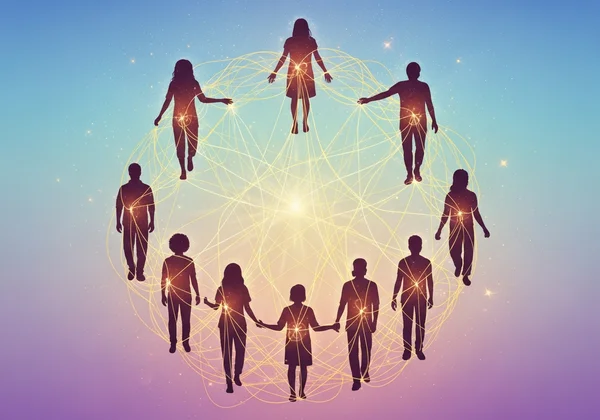 People connecting in a supportive community