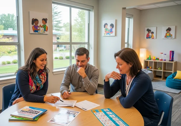 School meeting discussing accommodations