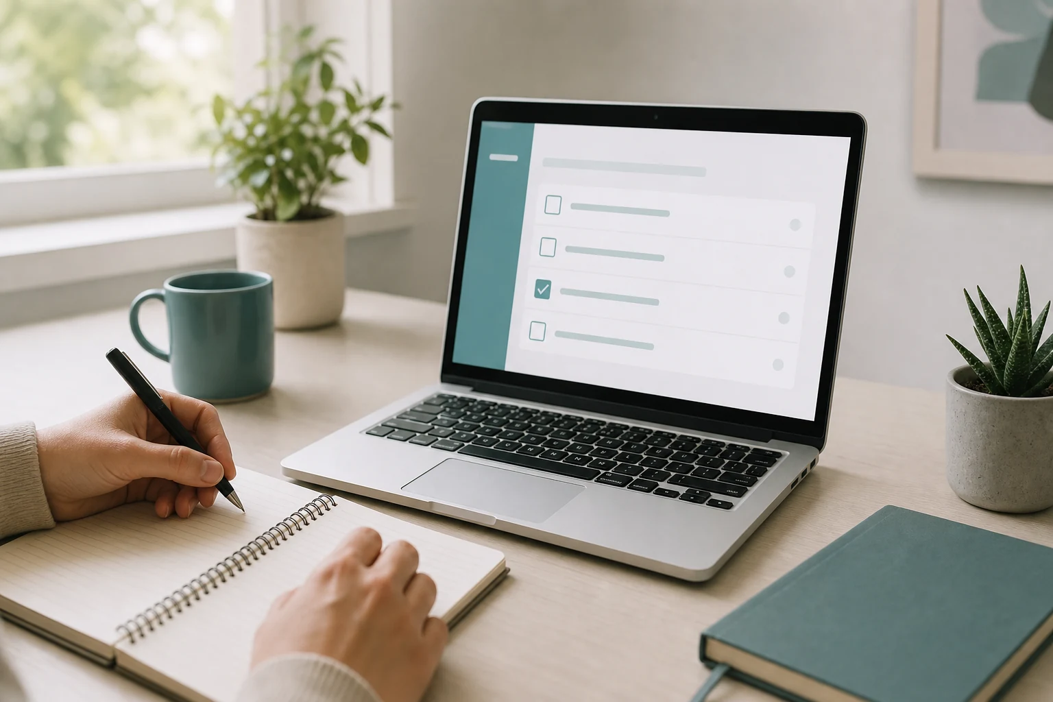 Calm online screening workspace