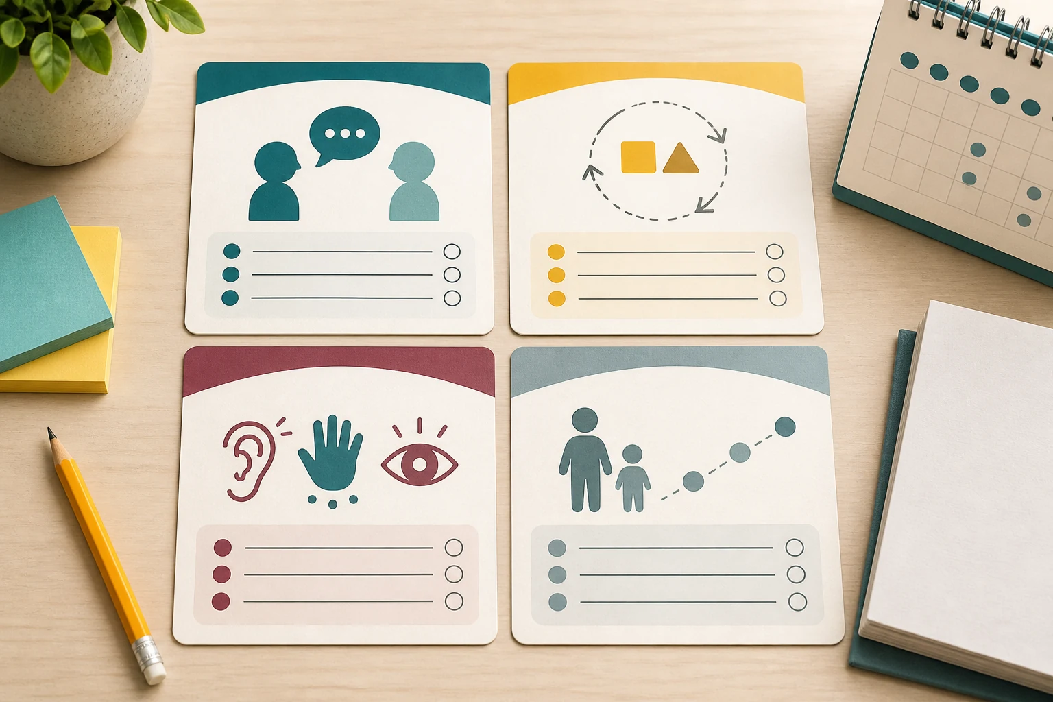 Four types of autism screening questions